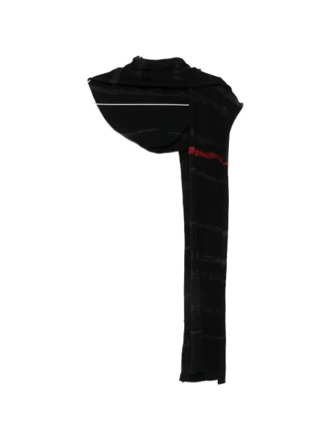 Isabel Benenato distressed striped scarf