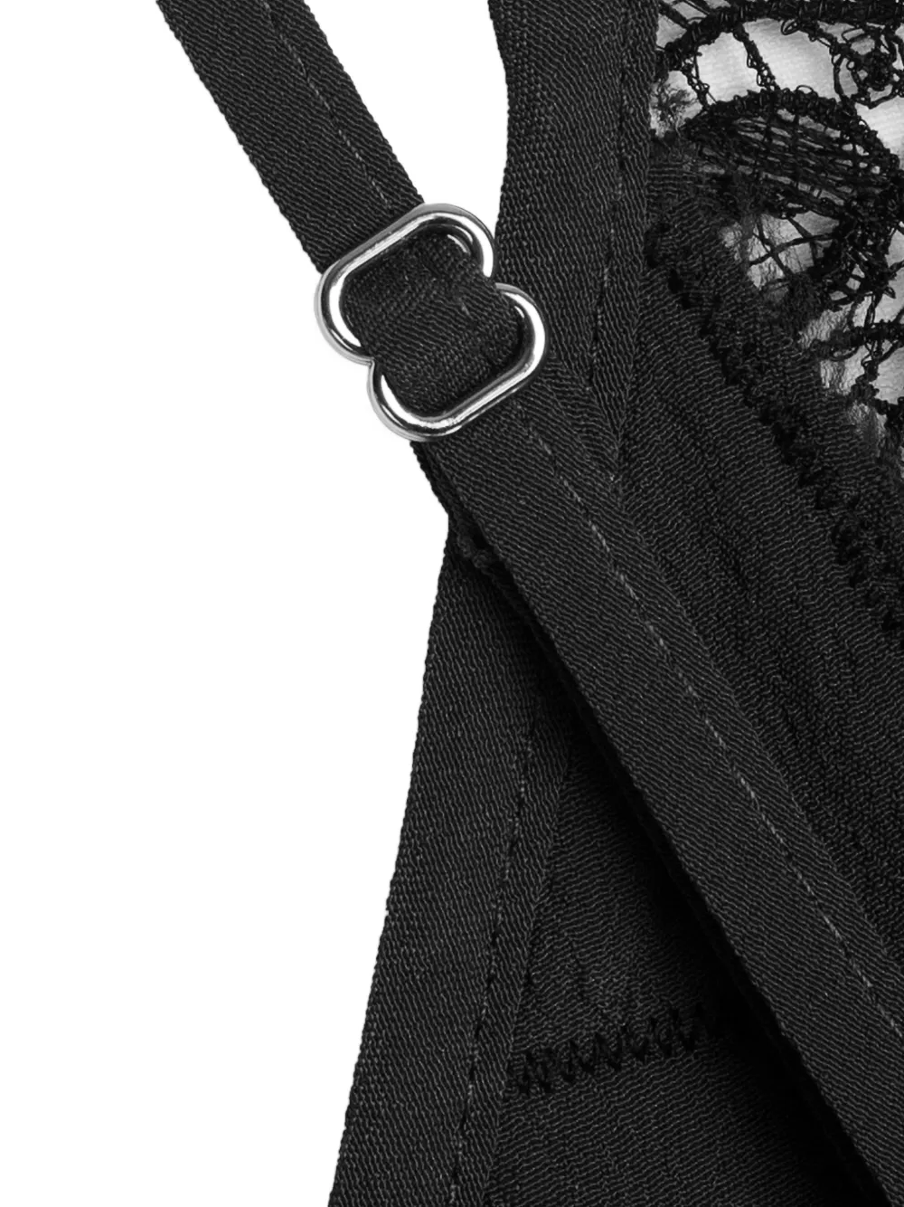 Vera Wang Sibel mini-jurk met kanten afwerking Zwart