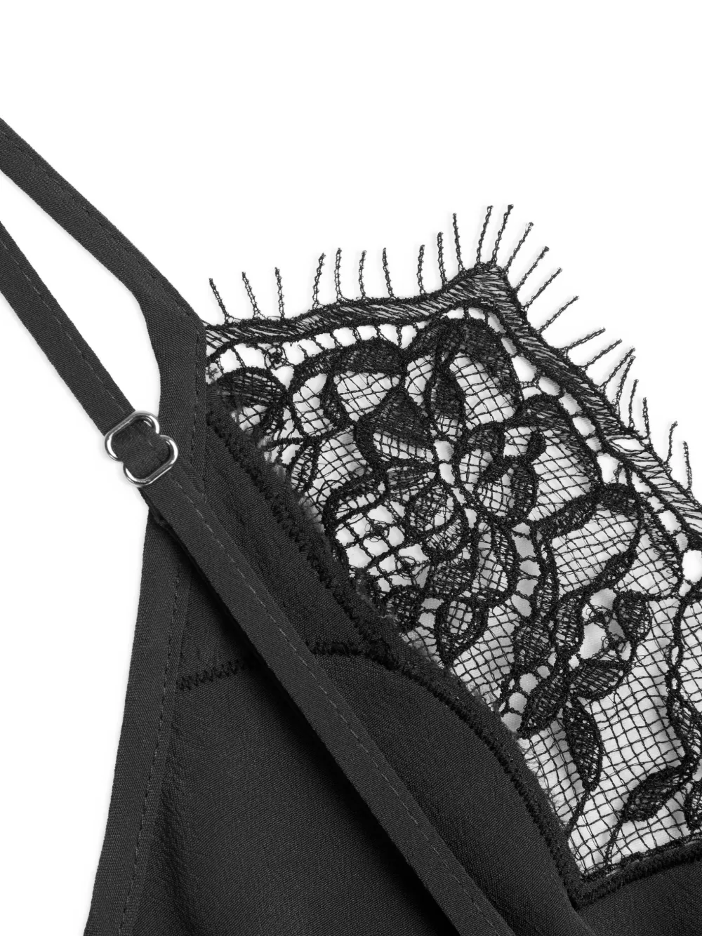 Vera Wang Sibel mini-jurk met kanten afwerking Zwart