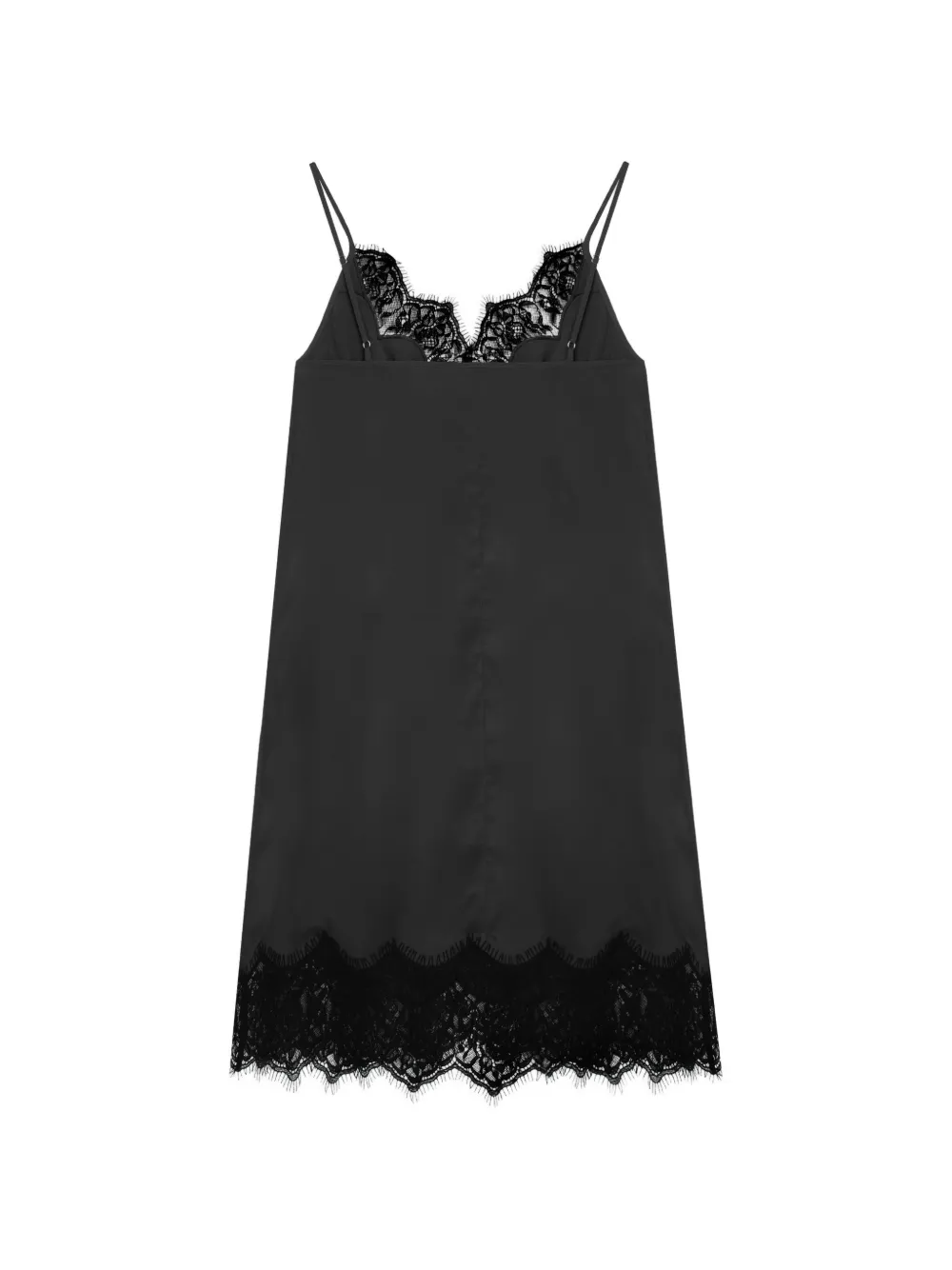 Vera Wang Sibel mini-jurk met kanten afwerking Zwart