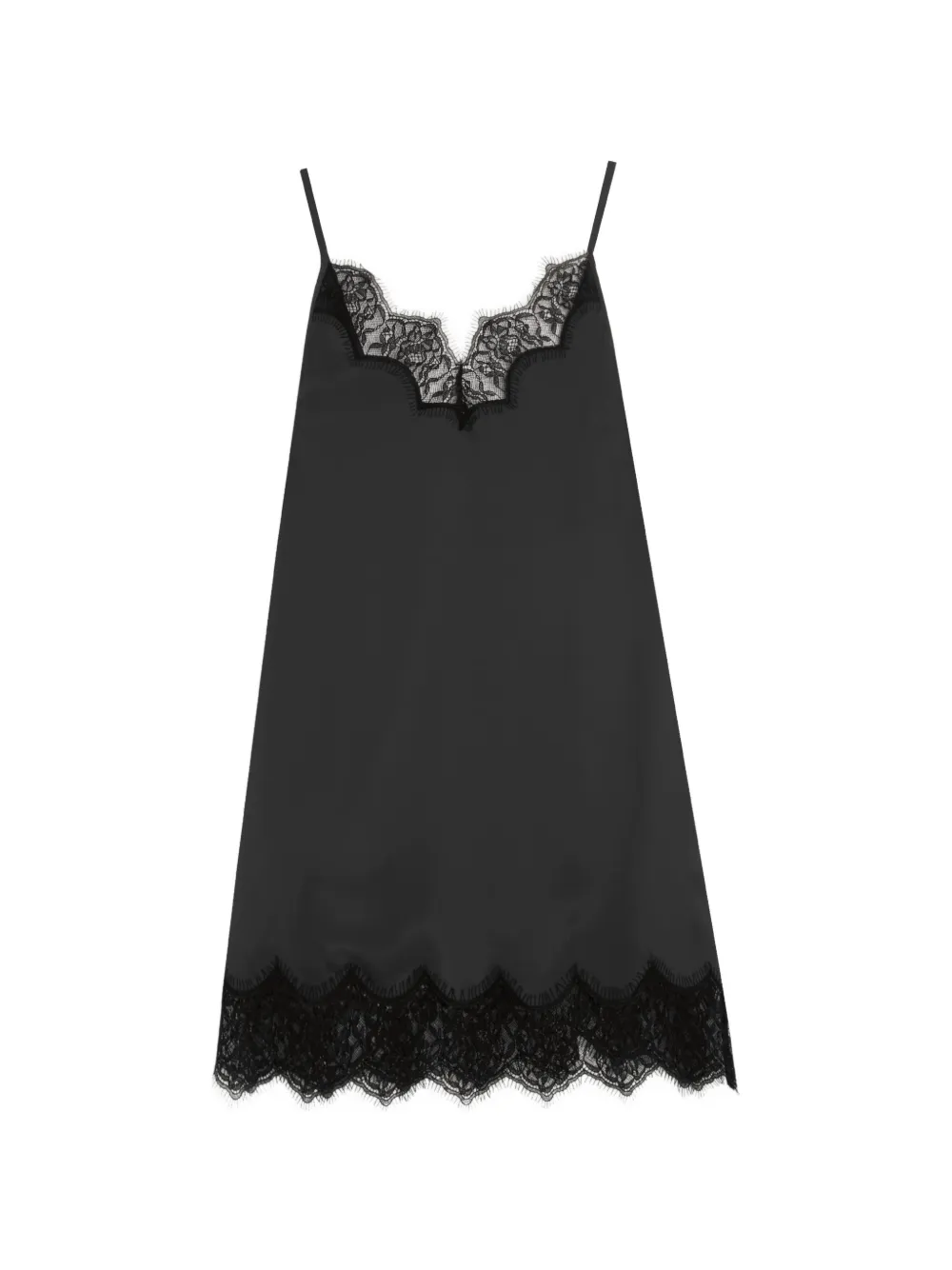 Vera Wang robe courte Sibel bordée de dentelle - Noir Vera Wang robe courte Sibel bordée de dentelle - Noir