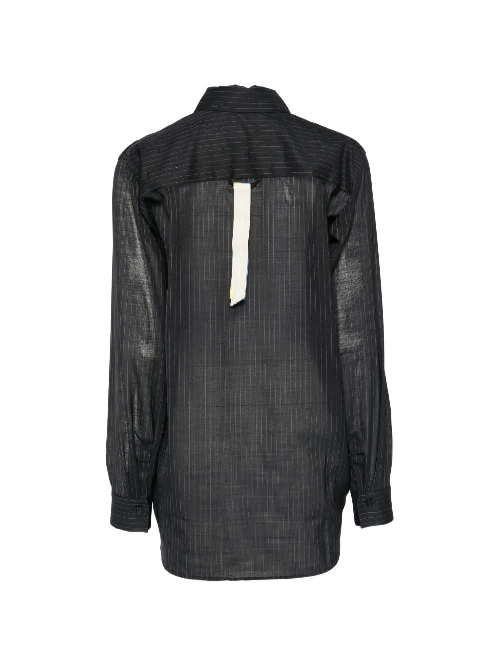 LITKOVSKA Blouse met krijtstreep en gedrapeerde zoom Zwart