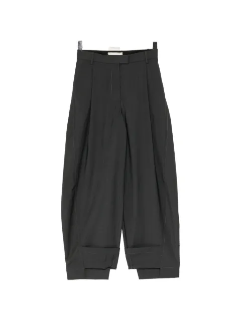 LITKOVSKA pleated barrel-leg trousers