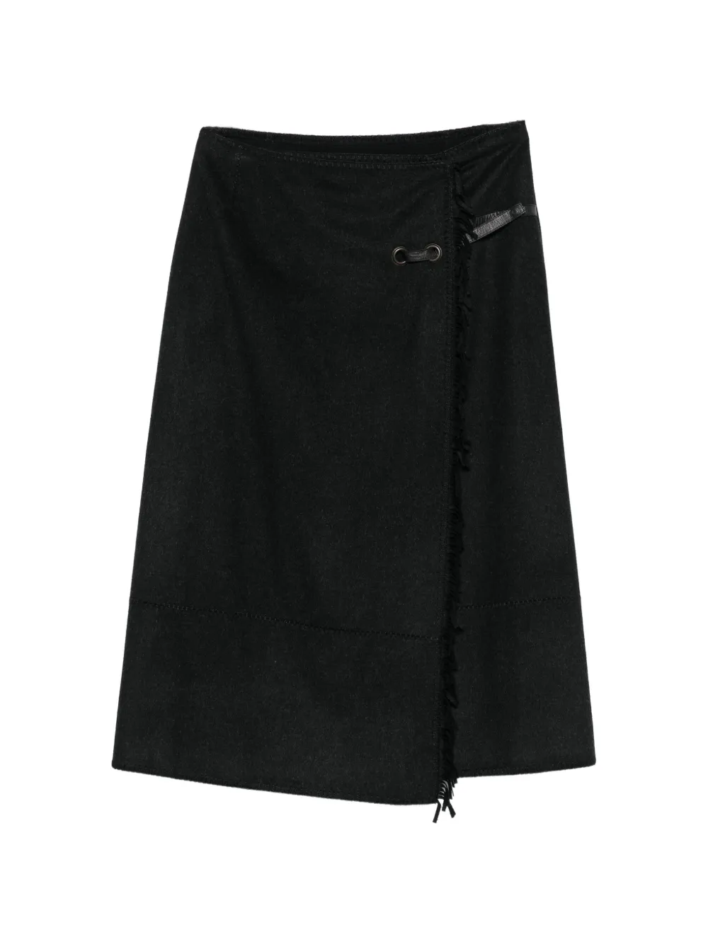 Paco Rabanne Pre-Owned Gonna a portafoglio con frange anni 2000 - Nero