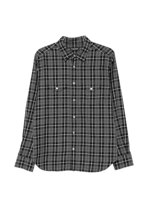 TOM FORD check-pattern button-down shirt