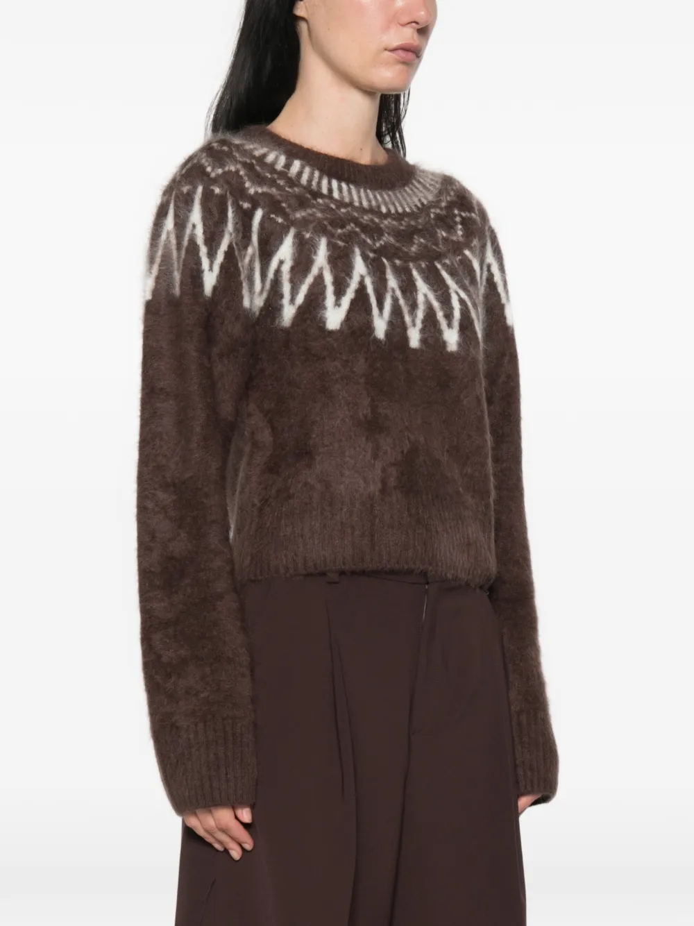 Soft Goat Fair Isle sweater Bruin