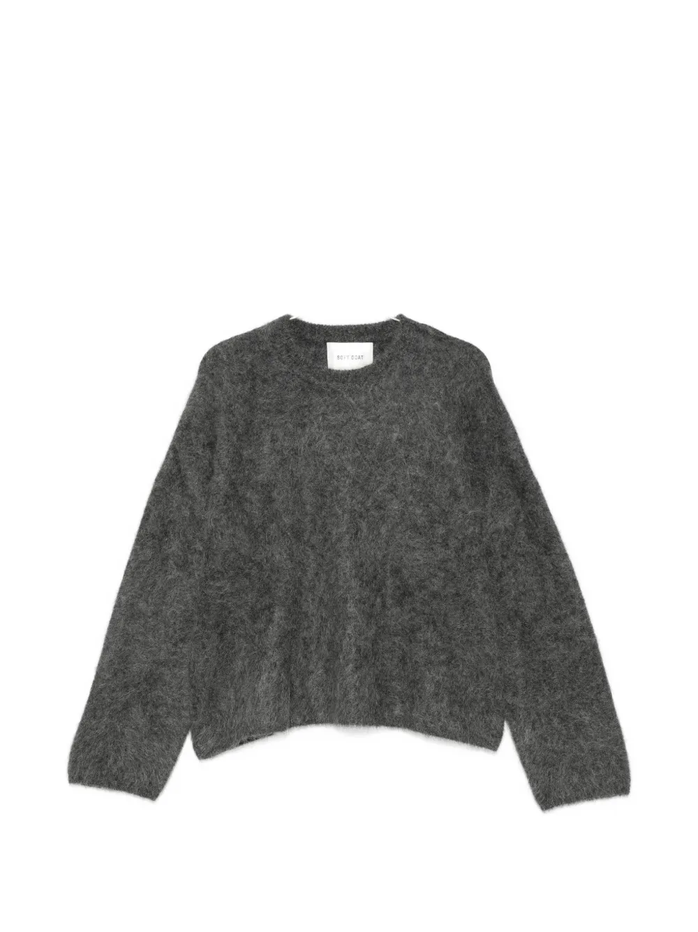 Soft Goat brushed-knit crew-neck sweater - Grigio