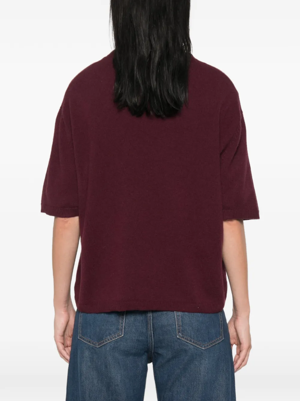 Soft Goat Kasjmier T-shirt Paars