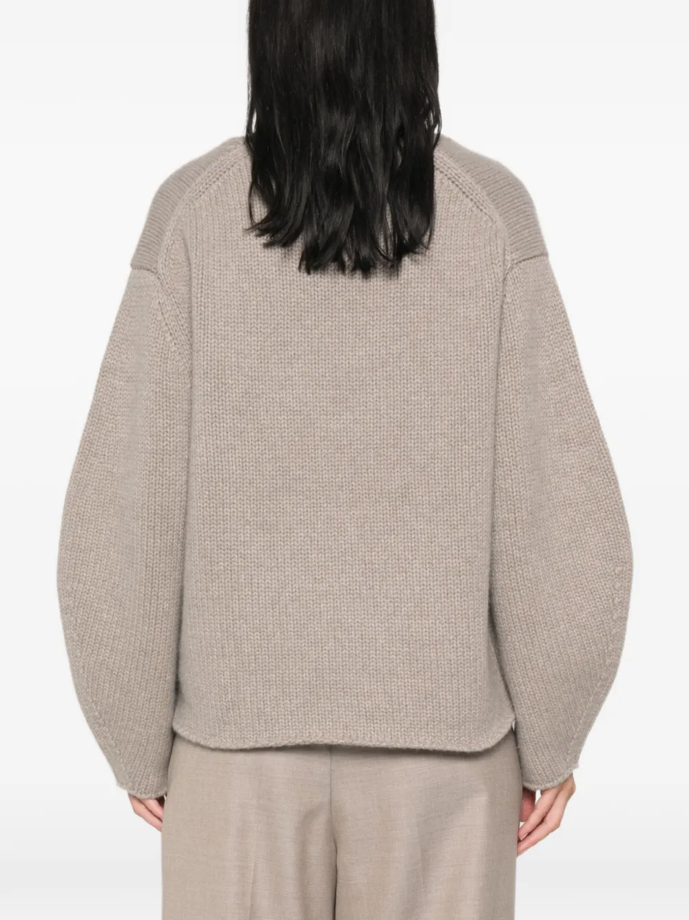 Soft Goat Trui met V-hals Beige