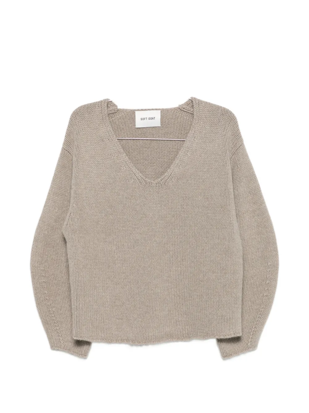 Soft Goat V-neck knitted sweater - Toni neutri
