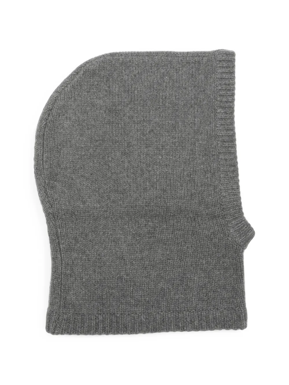 Soft Goat ribbed-trim balaclava - Grigio