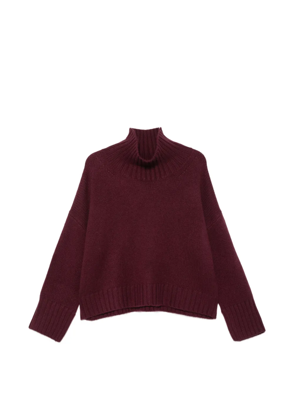 Soft Goat ribbed-knit roll-neck sweater - Viola