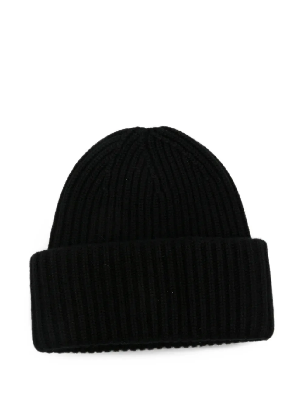 Soft Goat ribbed-knit beanie hat - Nero