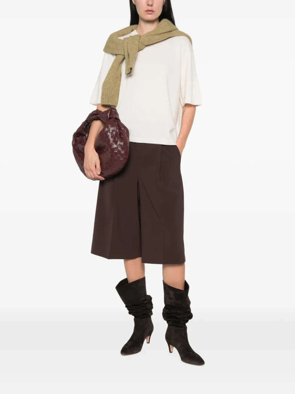 Soft Goat T-shirt met ronde hals Beige