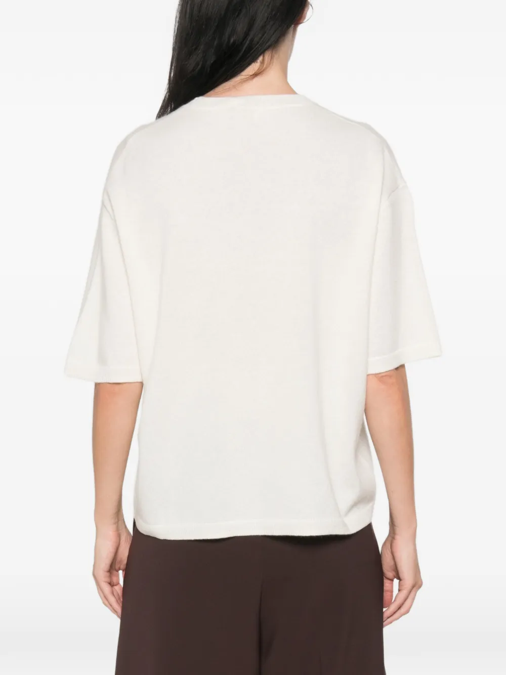 Soft Goat T-shirt met ronde hals Beige