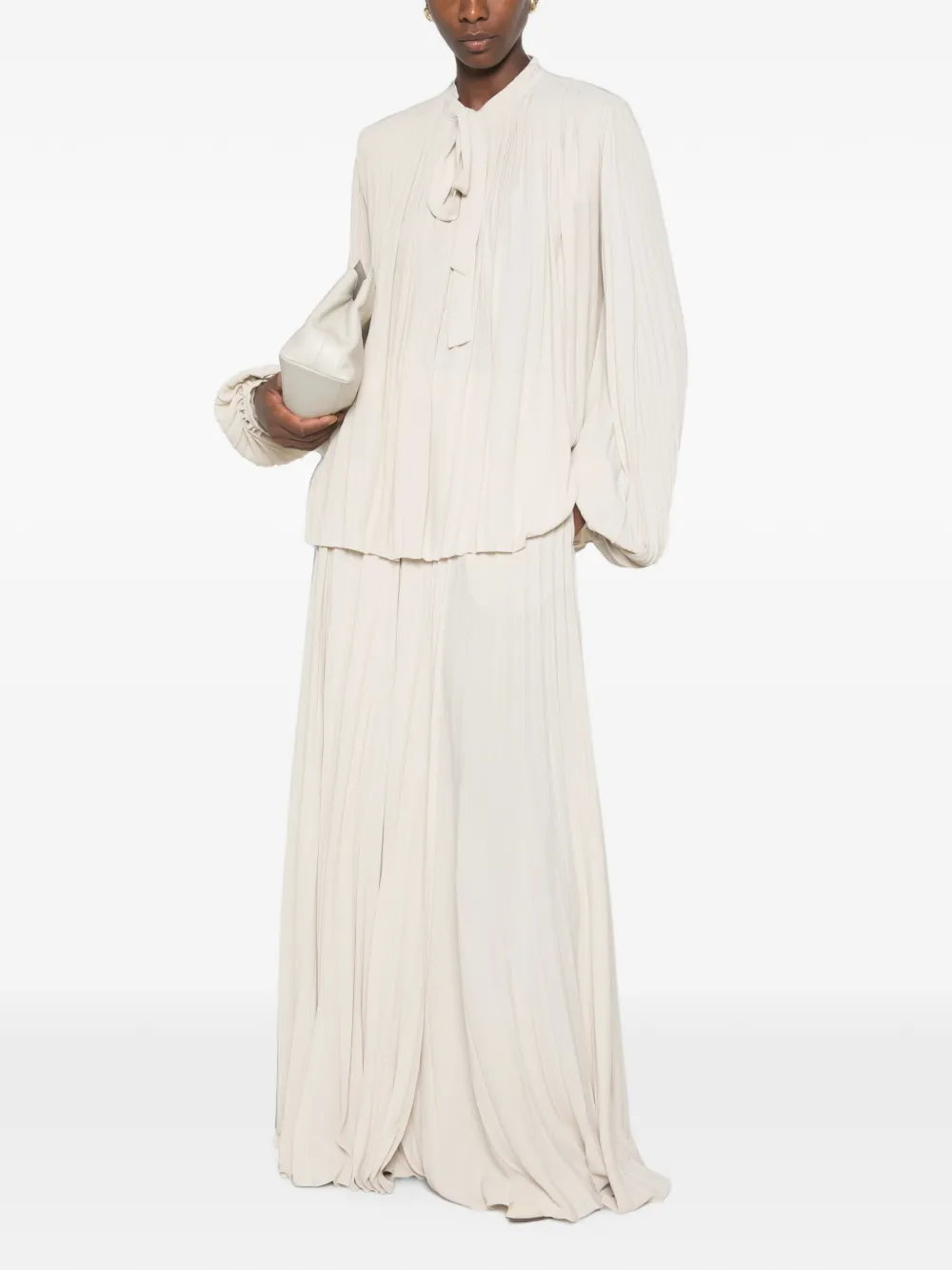 TOM FORD Maxi-plooirok Beige