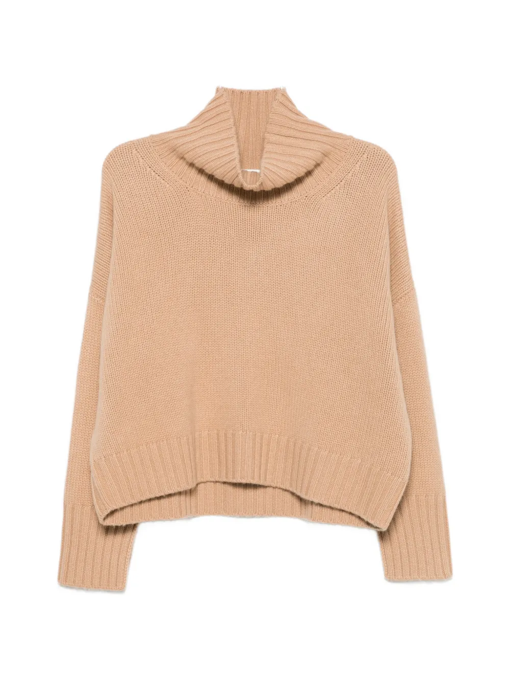 Soft Goat roll-neck ribbed-trim sweater - Toni neutri