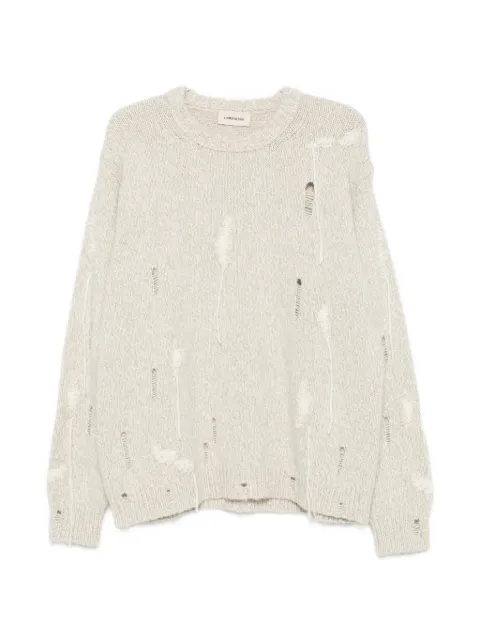atomo factory distressed crew-neck sweater