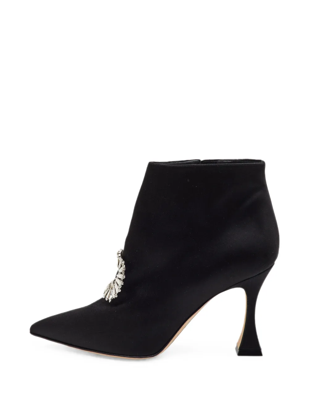 Manolo Blahnik Stivaletti con cristalli - Nero