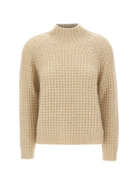 Hemisphere open-knit mock-neck sweater