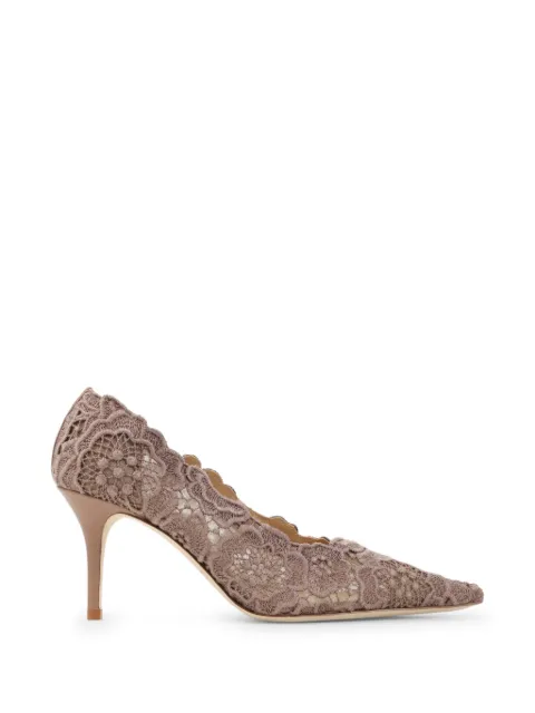 Arteana zapatos de tacón con encaje y borde festoneado