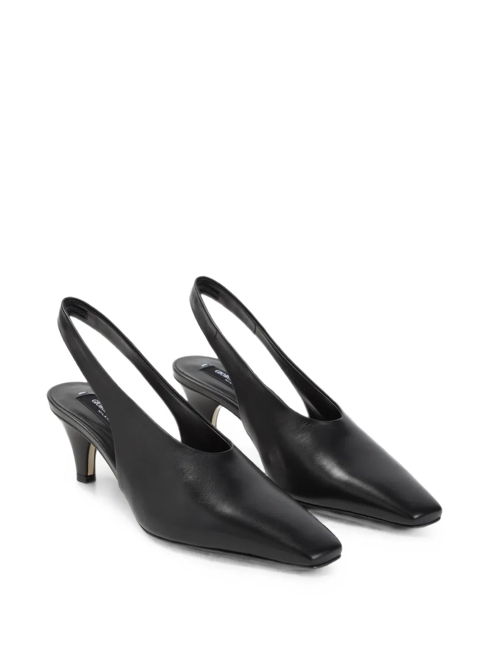 Giorgio Armani pointed-toe slingback pumps Zwart