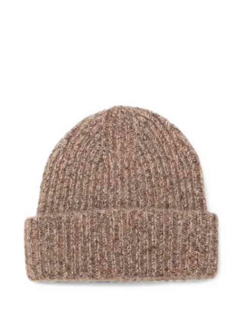 Soft Goat ribbed-knit beanie hat