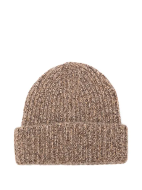 Soft Goat ribbed-knit beanie hat