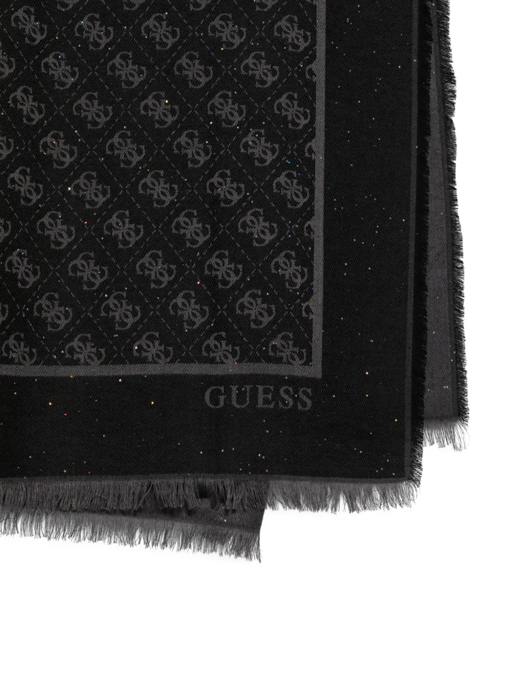GUESS USA Sjaal met logo-monogram en glitter-effect Zwart