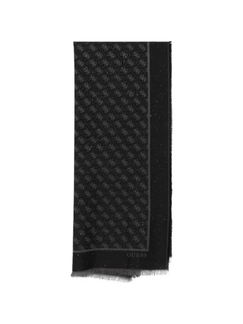GUESS USA logo-monogram glitter-effect scarf