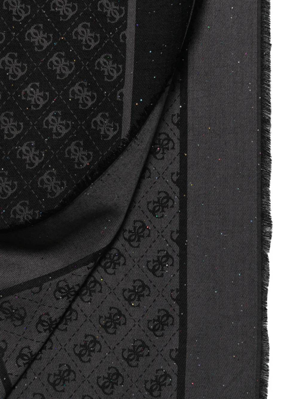GUESS USA Sjaal met logo-monogram en glitter-effect Zwart