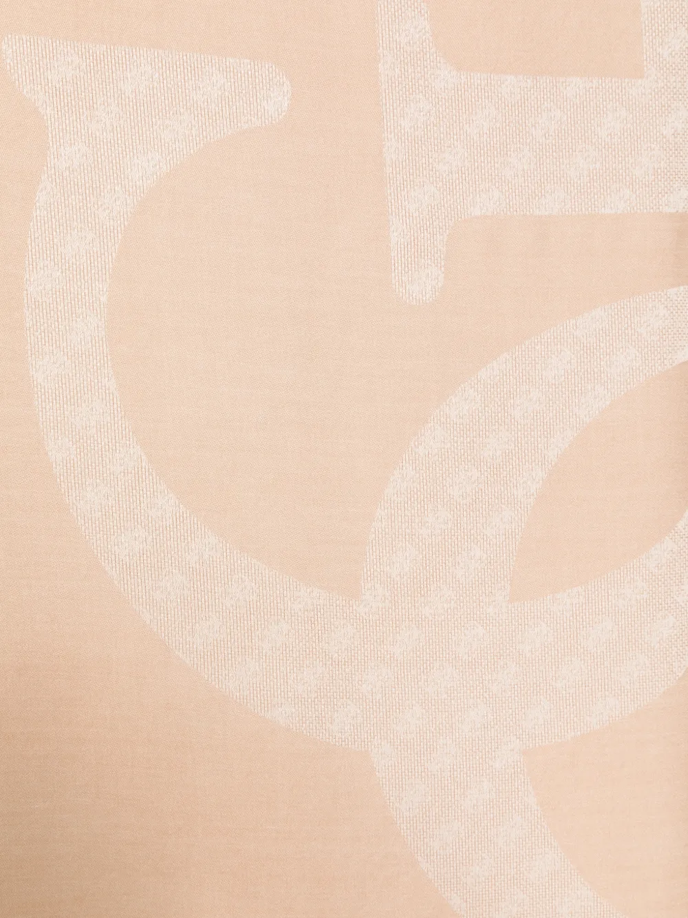 GUESS USA Sjaal met monogram-patroon en franje Beige