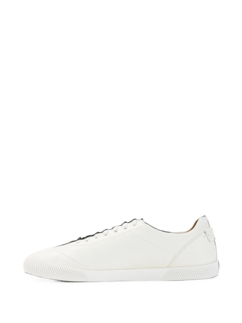 Giorgio Armani logo-embossed leather sneakers Wit