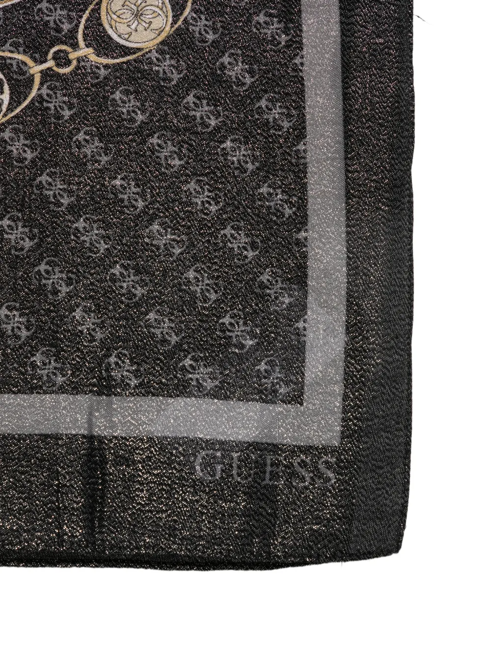 GUESS USA Sjaal met schakelketting en logoprint Zwart