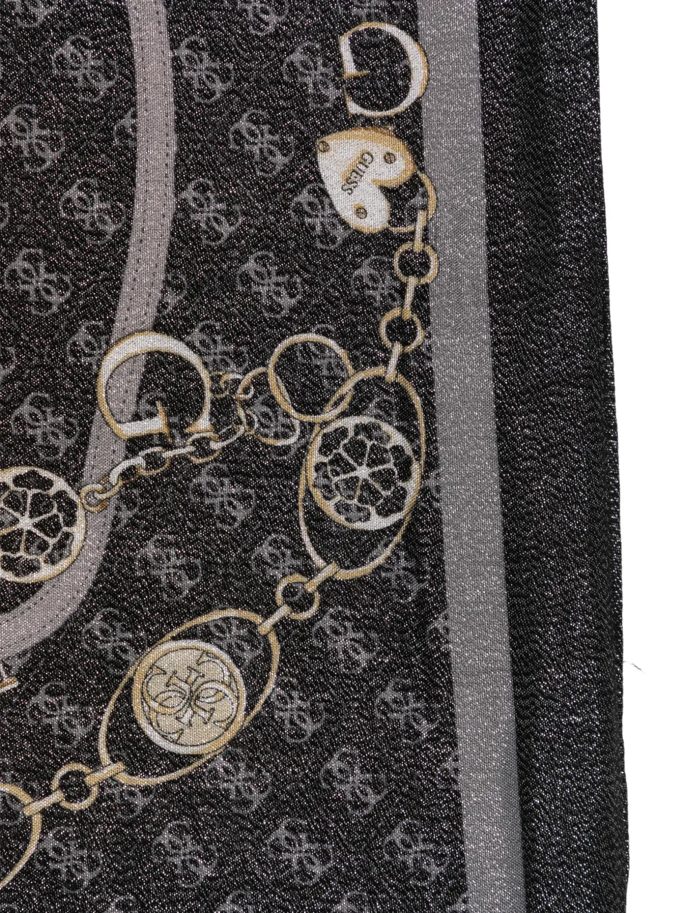 GUESS USA Sjaal met schakelketting en logoprint Zwart