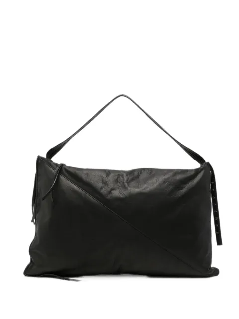 Isabel Benenato oversized panelled leather shoulder bag