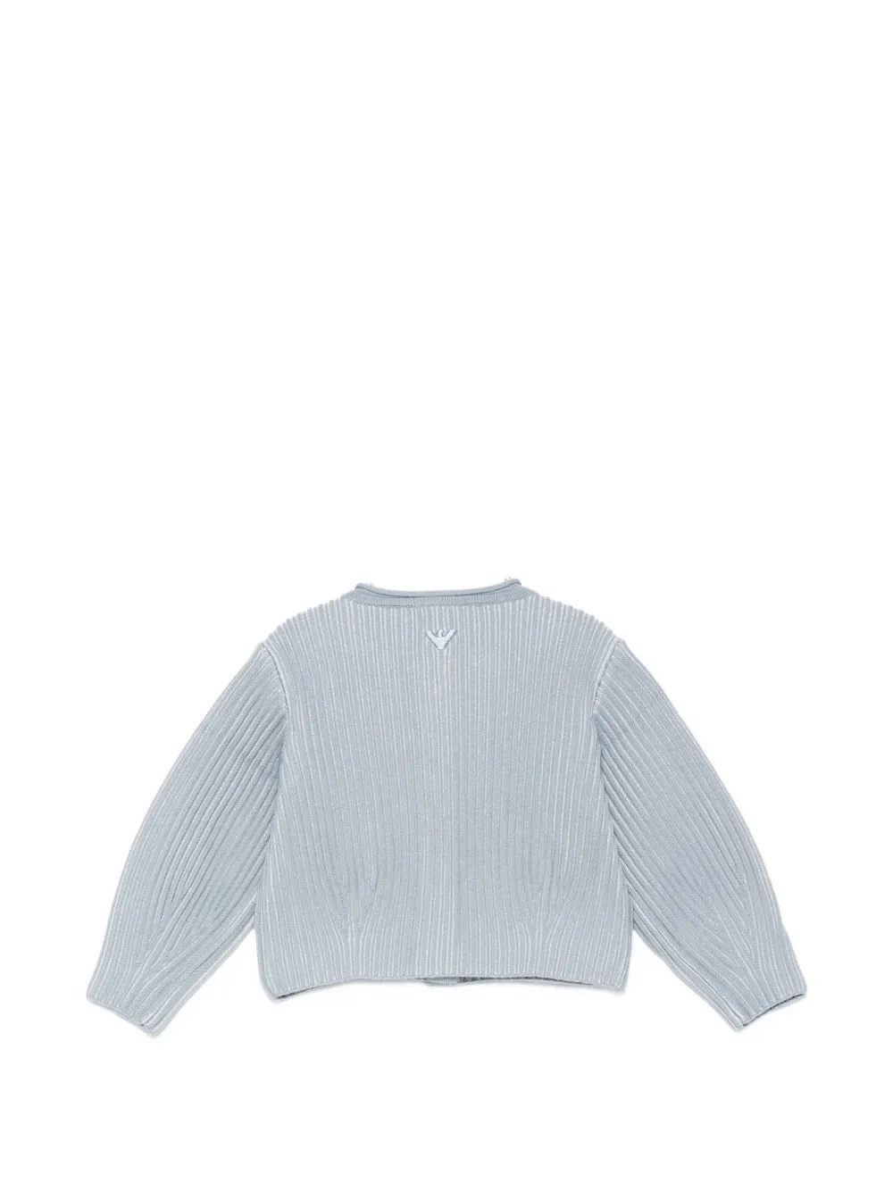 Emporio Armani Kids Ribgebreid vest Blauw