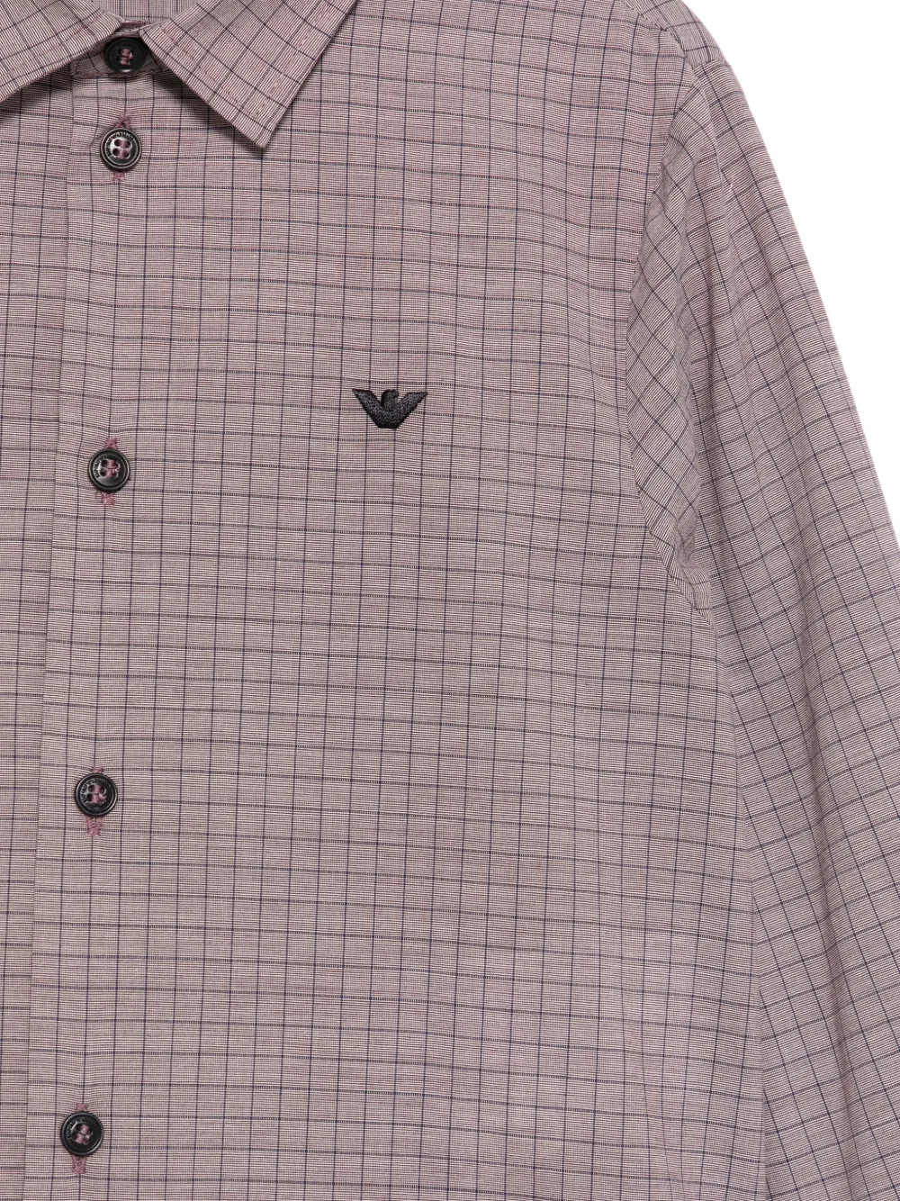 Emporio Armani Kids Geruit shirt Beige