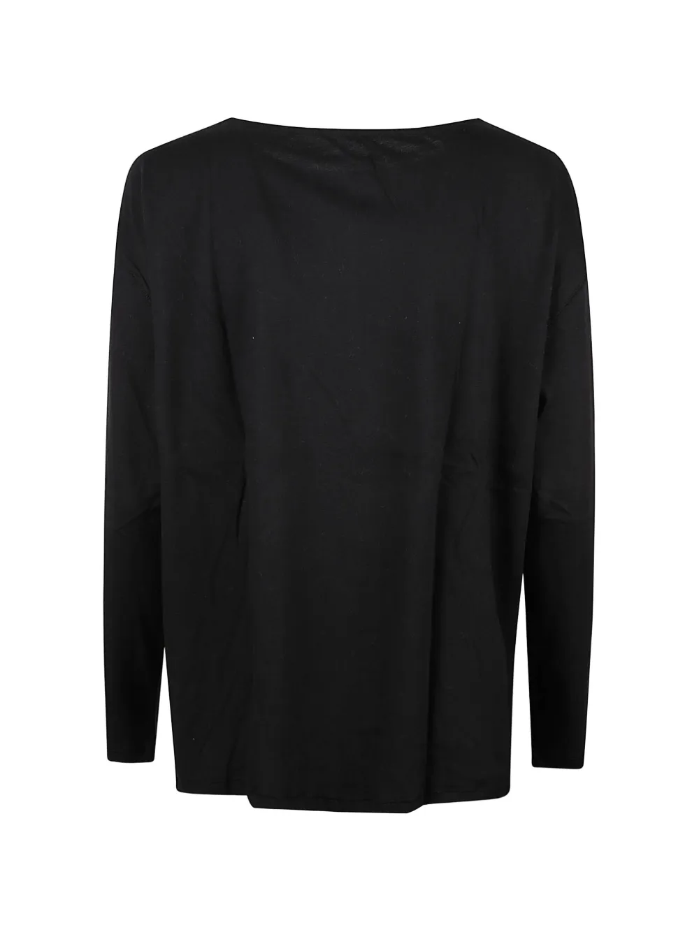 Majestic Filatures boat-neck long-sleeve T-shirt Zwart