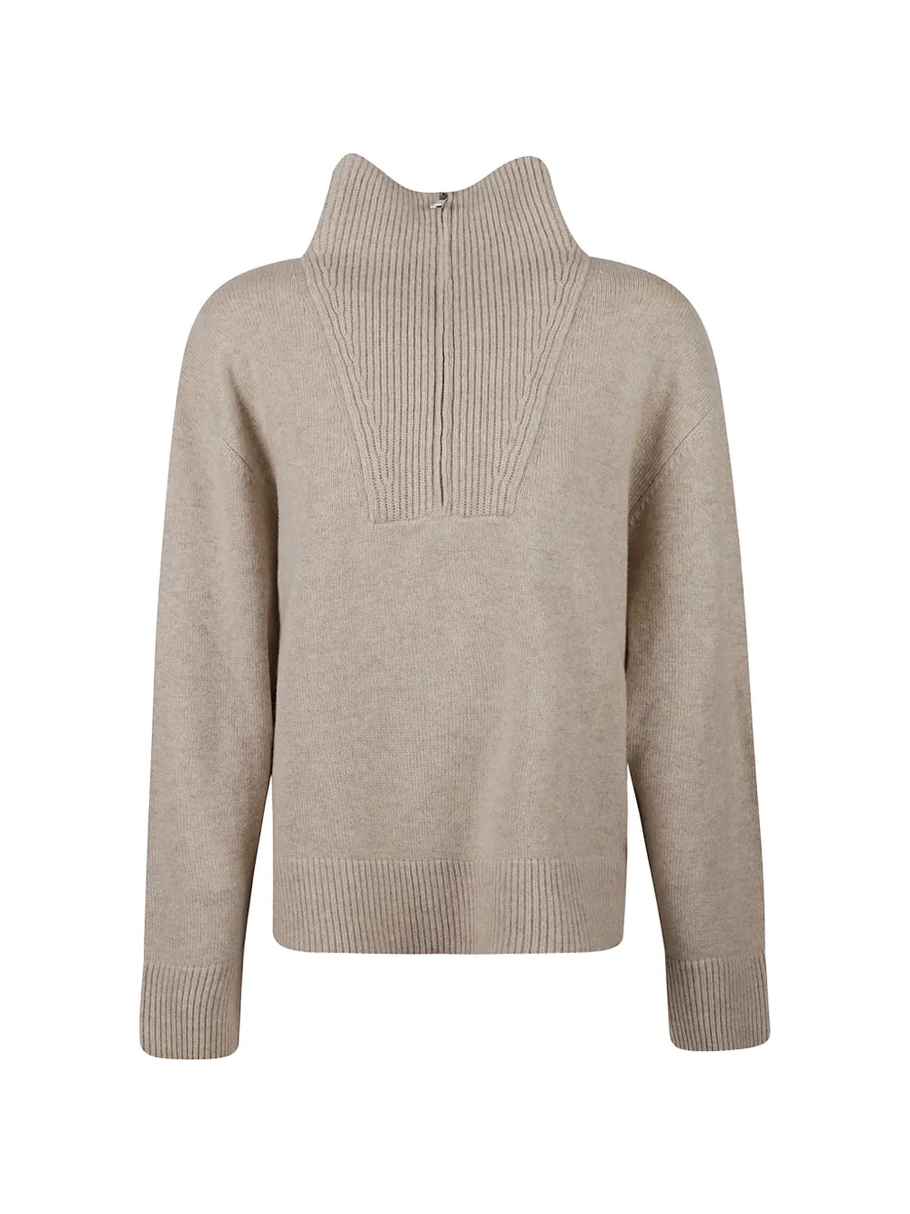 ANAII ribbed half-zip sweater