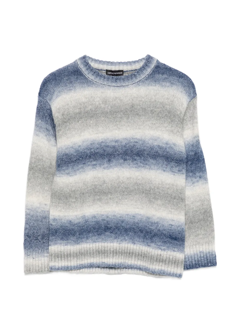 Emporio Ar i Kids Gestreepte trui met ombré-effect Grijs