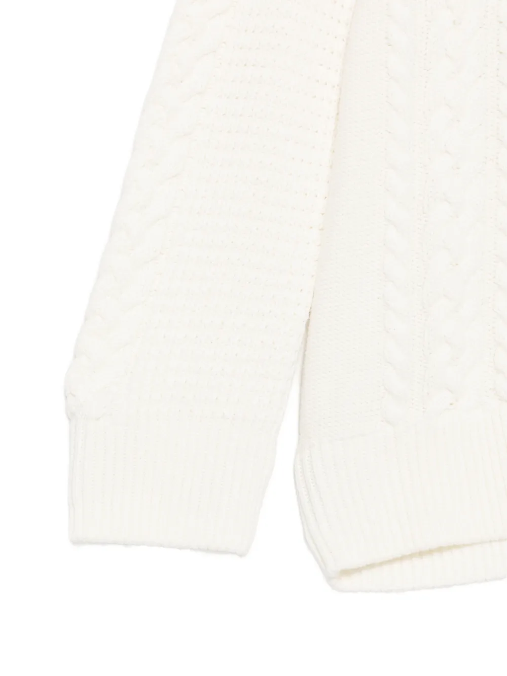 Emporio Armani Kids Kabelgebreide trui met knopen Beige