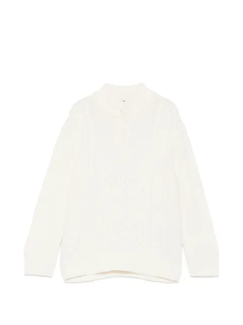 Emporio Armani Kids pull boutonné en maille torsadée