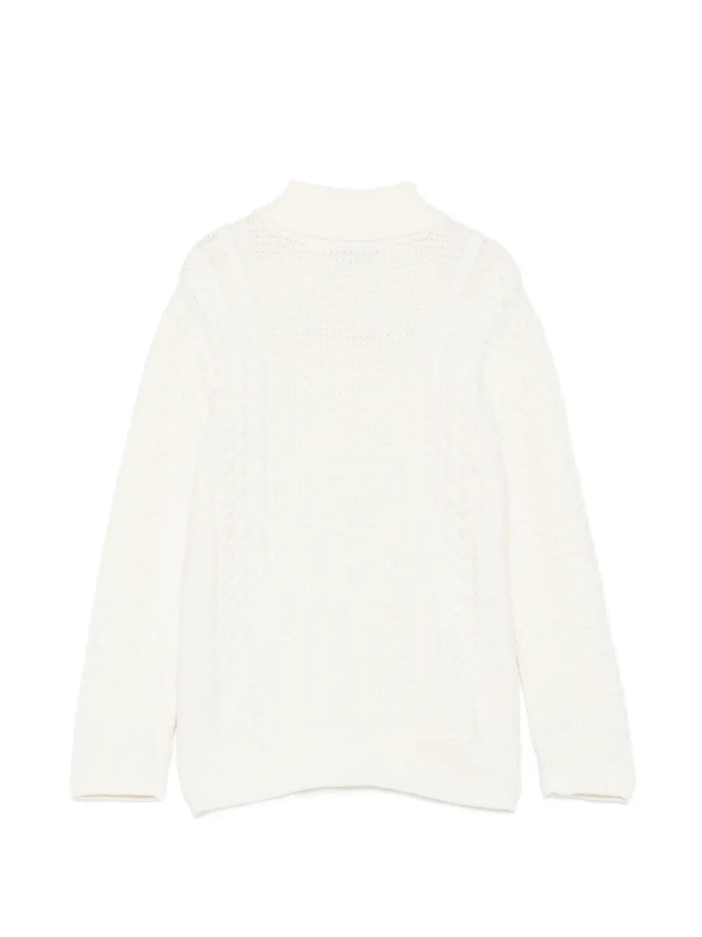 Emporio Armani Kids Kabelgebreide trui met knopen Beige