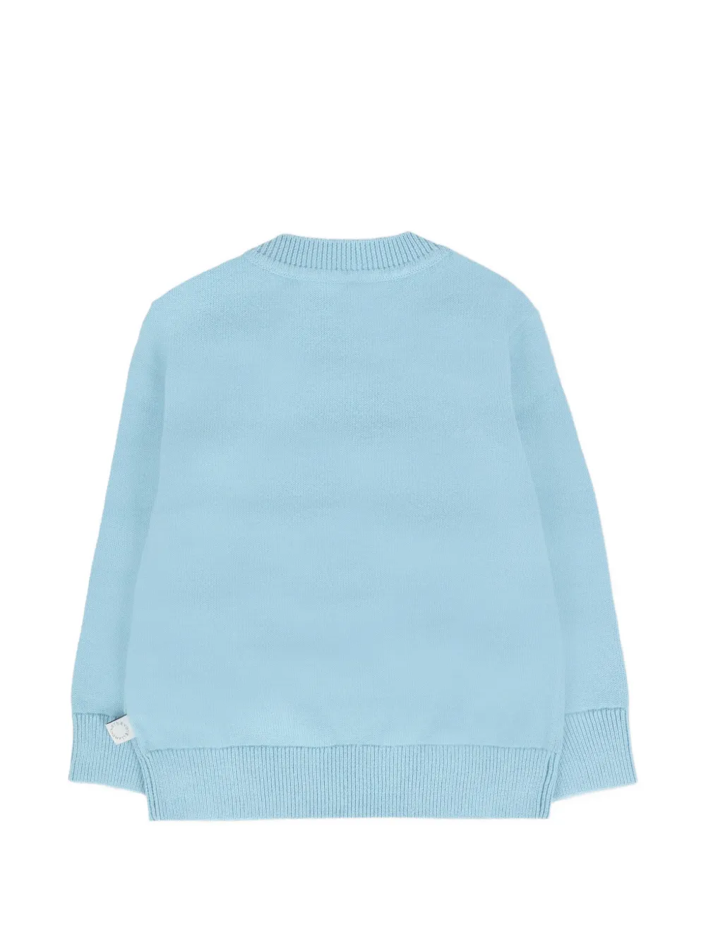 Stella McCartney Kids Trui met knoopsluiting en eekhoorn-intarsiabreiwerk Blauw