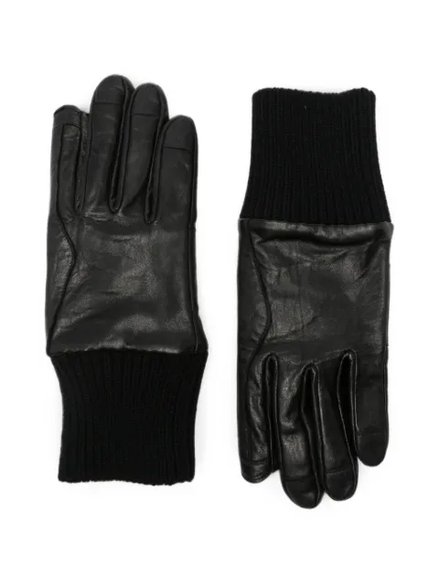 Rick Owens ribbed-cuff leather gloves