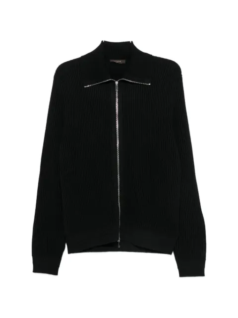 Zanone ribbed-knit zip-up cardigan