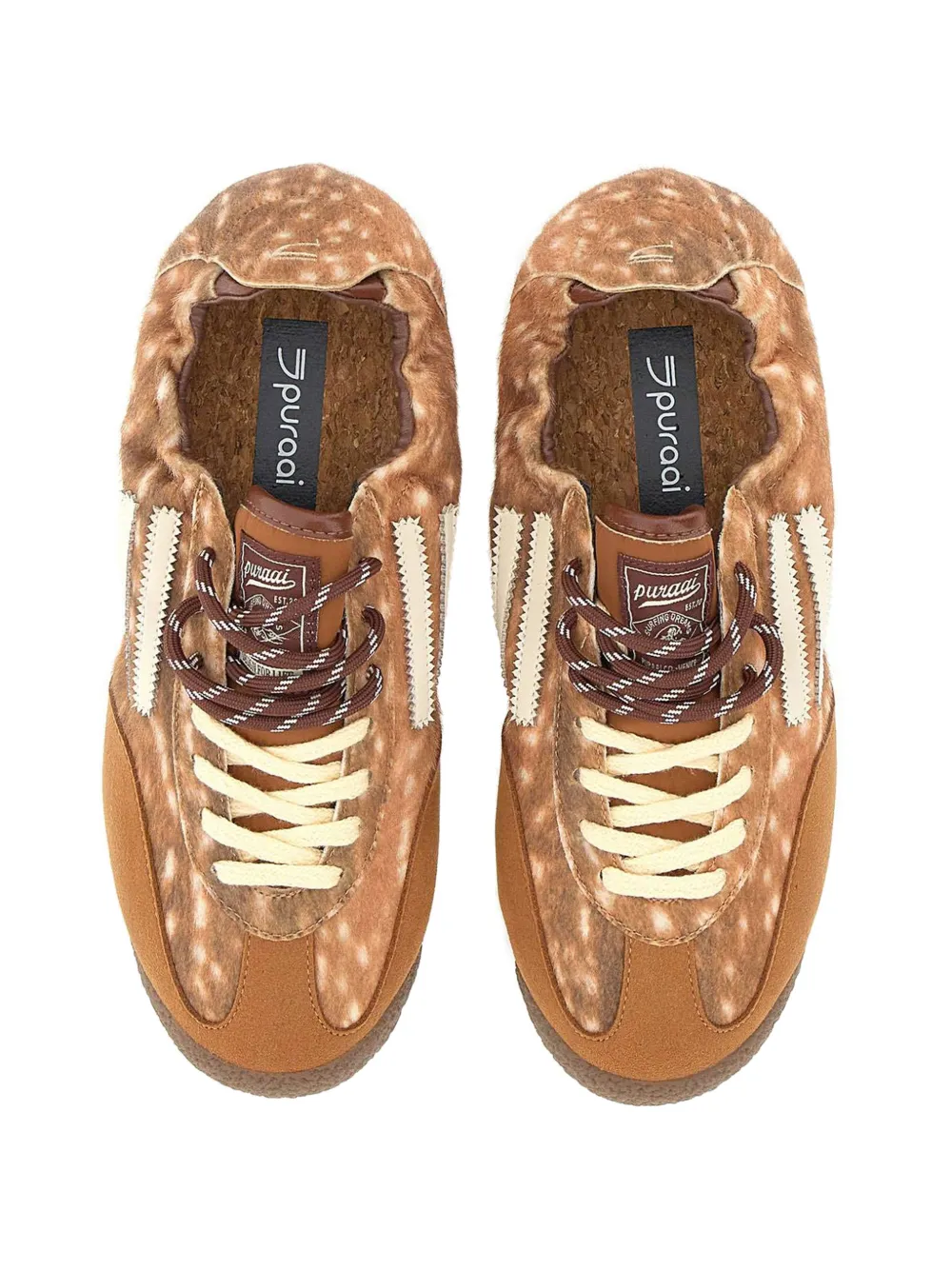 Puraai Panther animal-print low-top sneakers Bruin