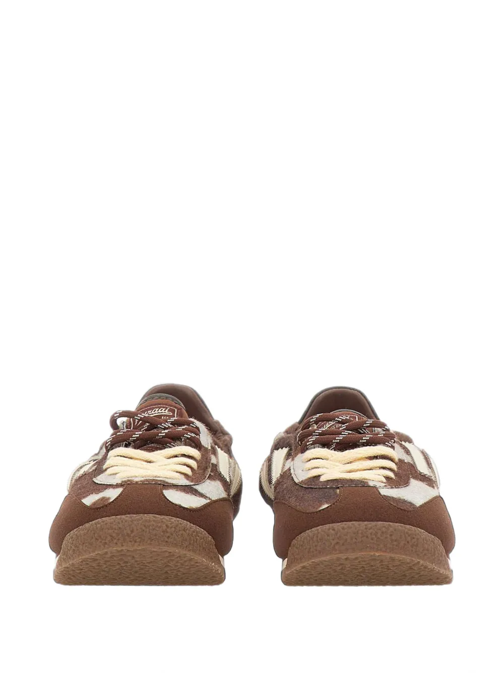 Puraai Panther cow-print low-top sneakers Bruin