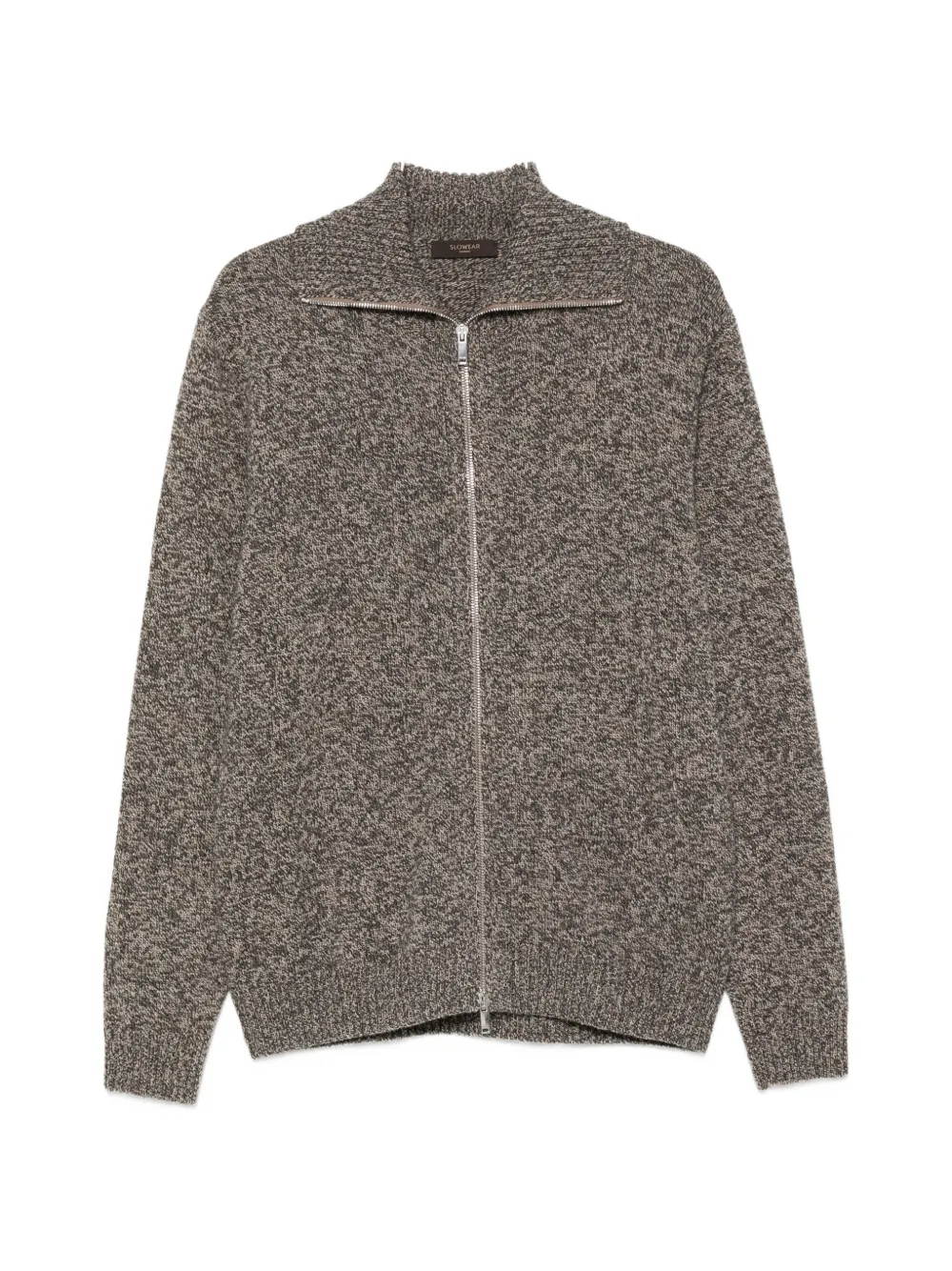 Zanone zip-up marl-knit cardigan - Grigio
